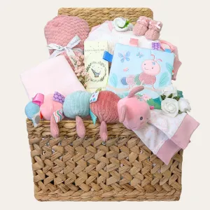 Baby Girls Gift Basket, Charming Camilla Caterpillar & Sleepy Time Pyjamas