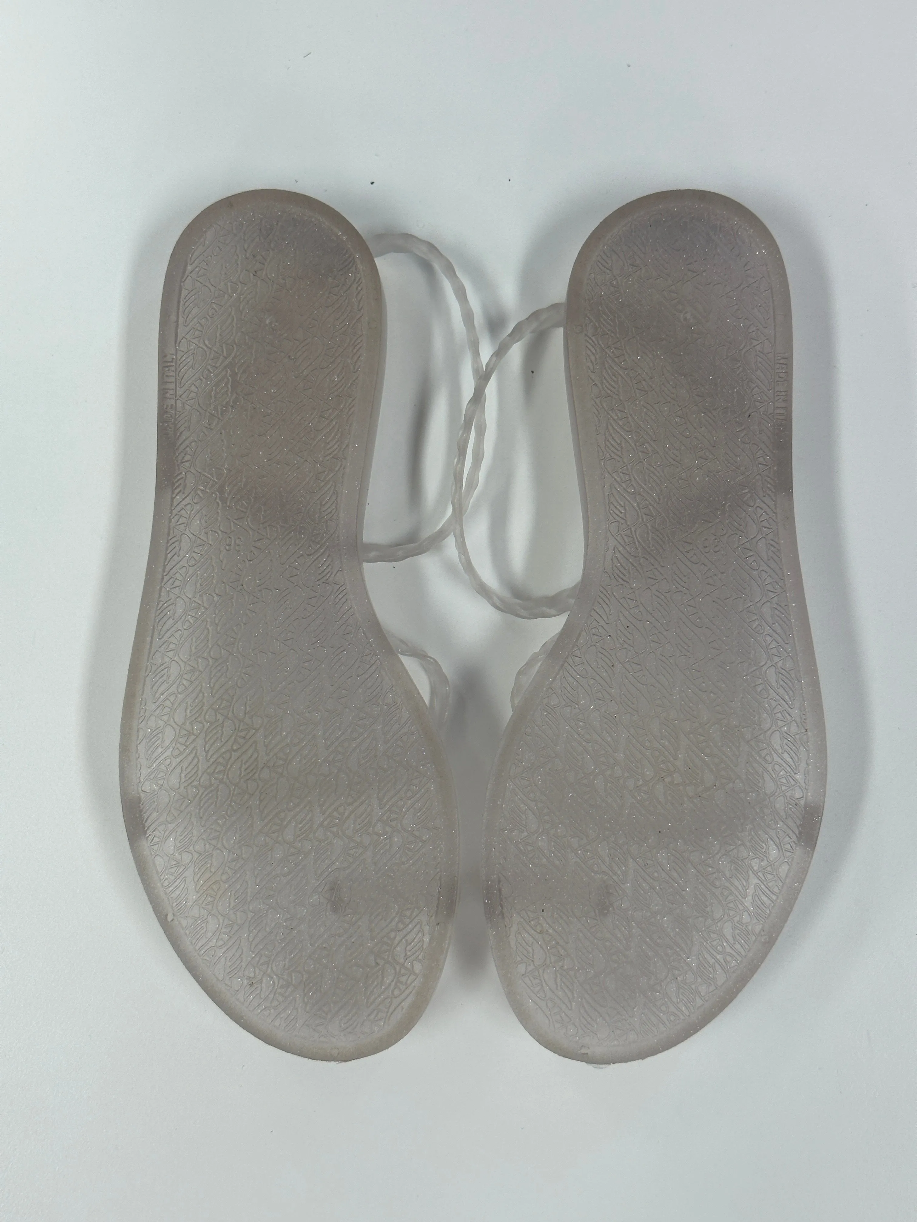 Eleftheria Jelly Clear Silver Glitter Sandals