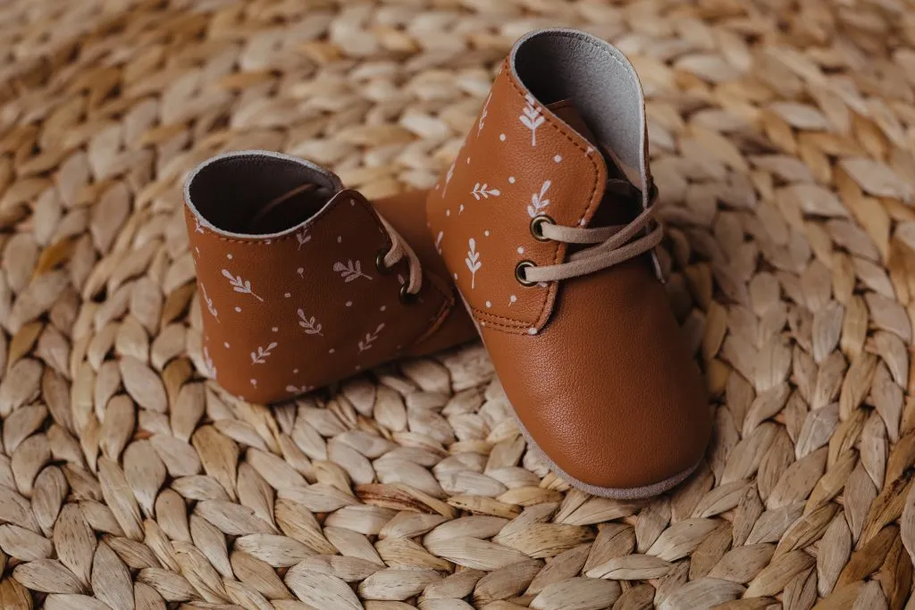 Elsie Laced Ankle Boots - Tan