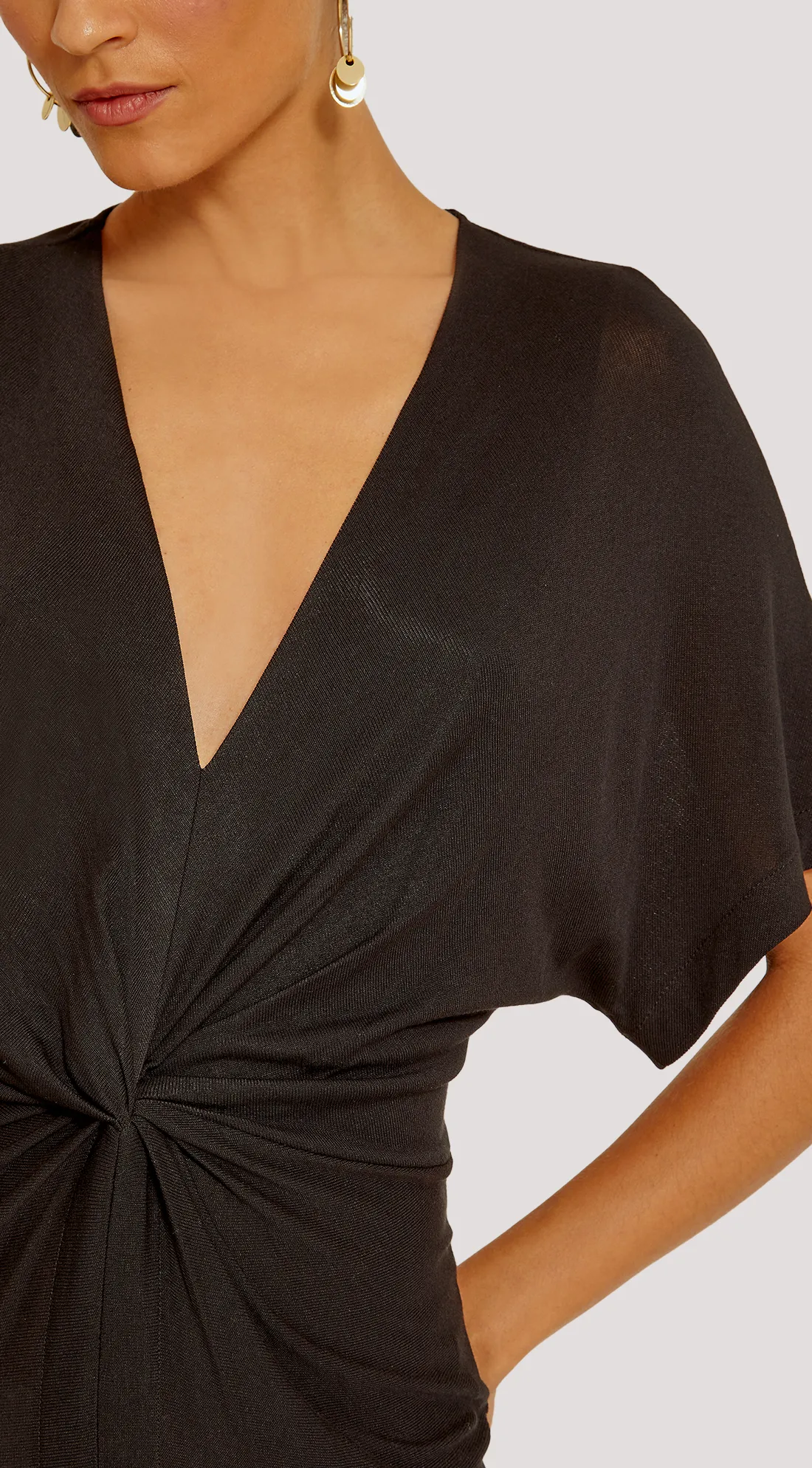 FULL LENGTH COVER-UP WITH KNOTTED WAIST