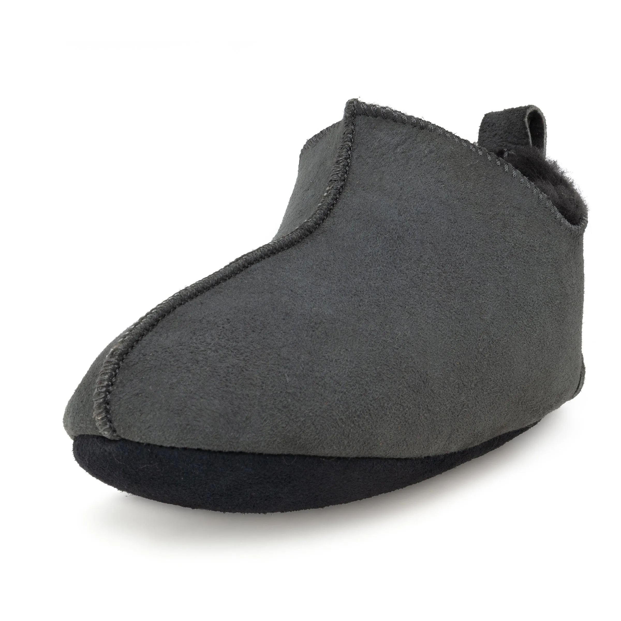 Kids Berit Sheepskin Slippers - Graphite