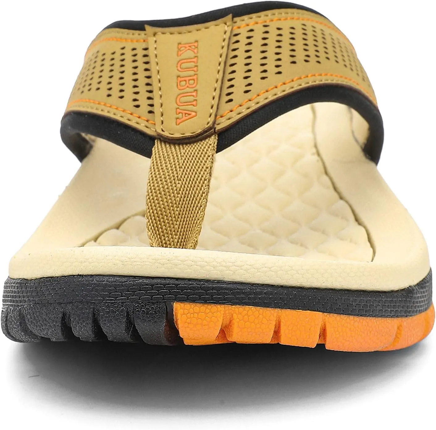 KUBUA Men's Beach Flip-Flops Water Sandals Outdoor Athletic Thong Sandal Slippers