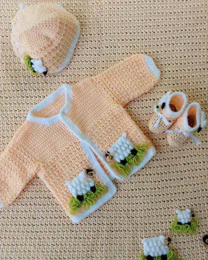 Lambie Pie Layette Crochet Pattern