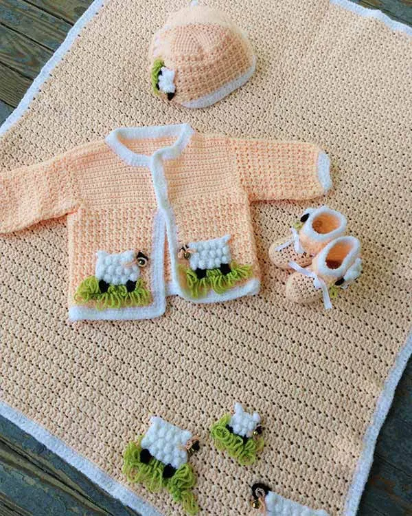 Lambie Pie Layette Crochet Pattern