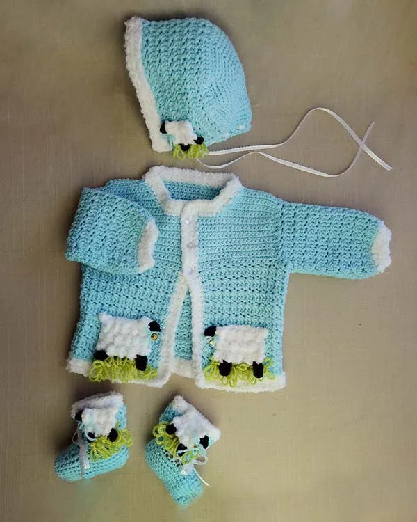 Lambie Pie Layette Crochet Pattern