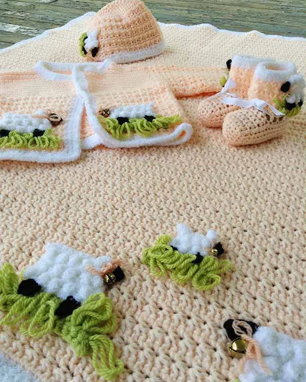 Lambie Pie Layette Crochet Pattern