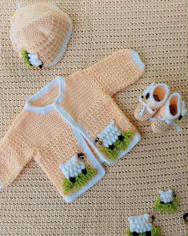Lambie Pie Layette Crochet Pattern