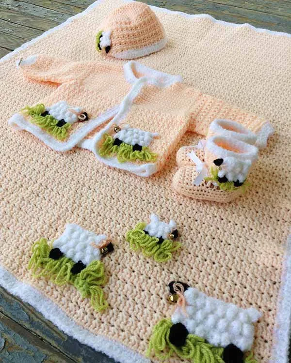 Lambie Pie Layette Crochet Pattern