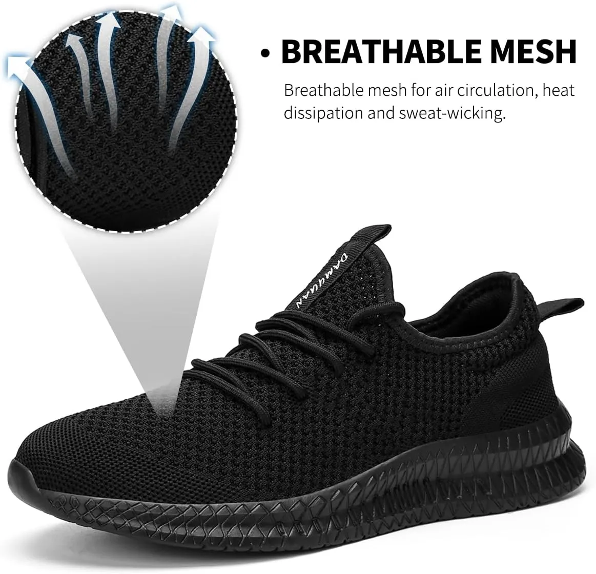 Men's Athletic Shoes Running Gym Training Sneakers Lightweight Cushioned Non-Slip Breathable Multi-Sport Versatile Shoes