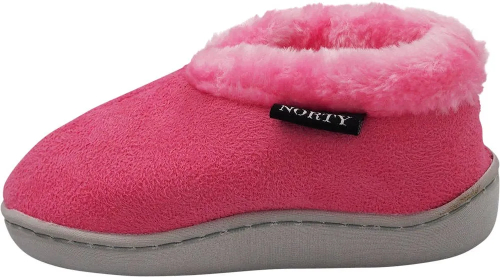 Norty Girls 11-3 Hot Pink Fleece Slipper 17357