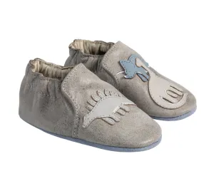 Ramsey Grey Dinosaur Soft Sole Shoes