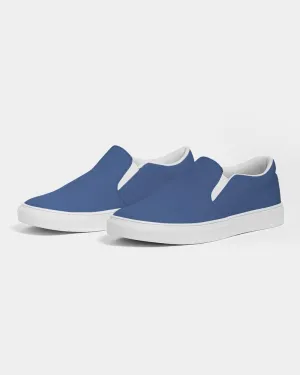 Shaded Midtone Blue Slip-On Canvas Sneakers | Men's | C80M60Y0K30