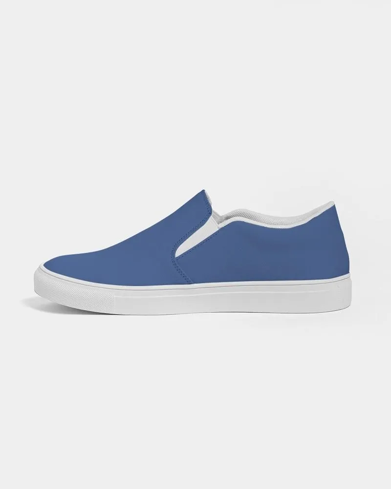 Shaded Midtone Blue Slip-On Canvas Sneakers | Men's | C80M60Y0K30
