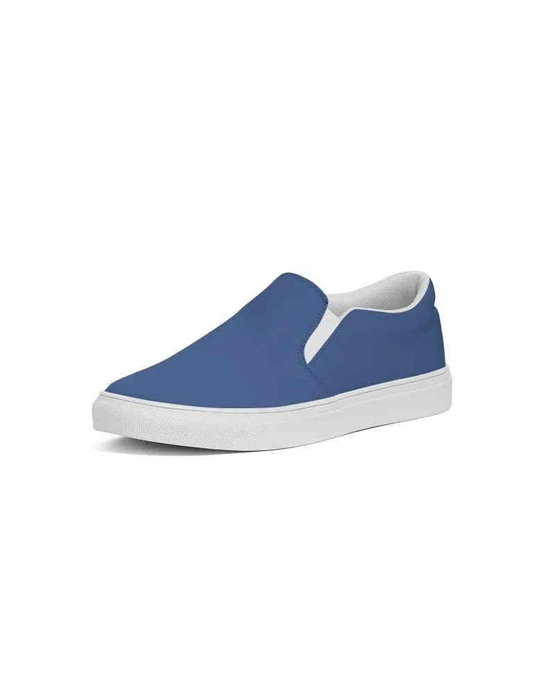 Shaded Midtone Blue Slip-On Canvas Sneakers | Men's | C80M60Y0K30