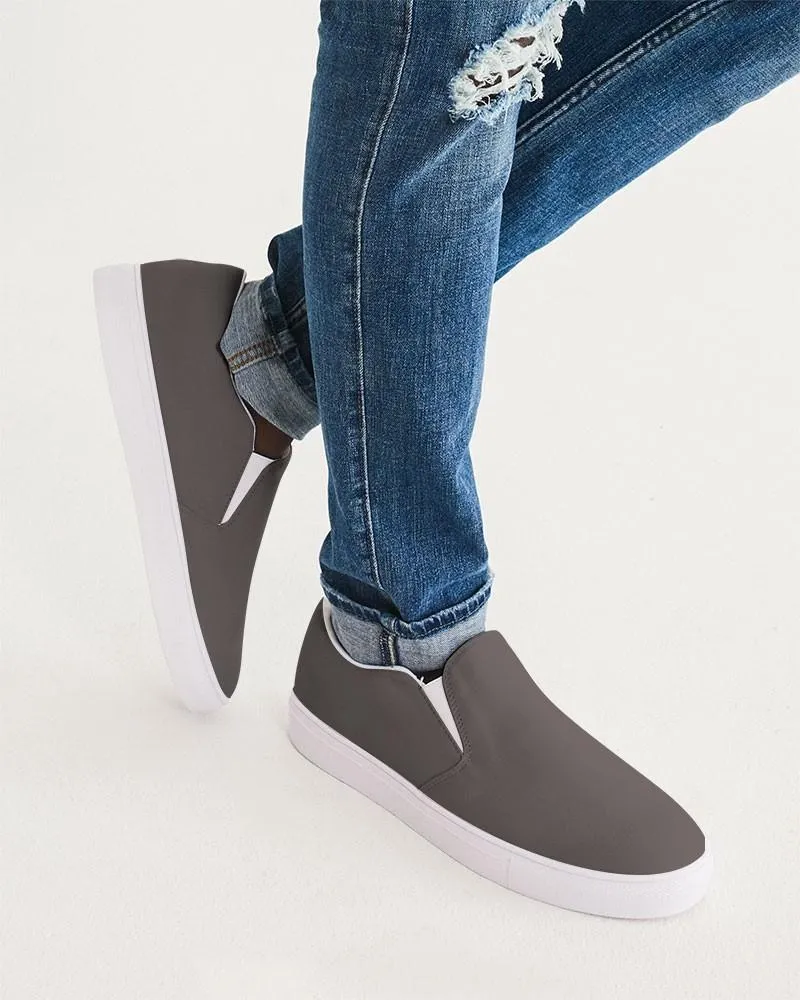 Shaded Pastel Brown Slip-On Canvas Sneakers | Men's | C60M60Y60K30