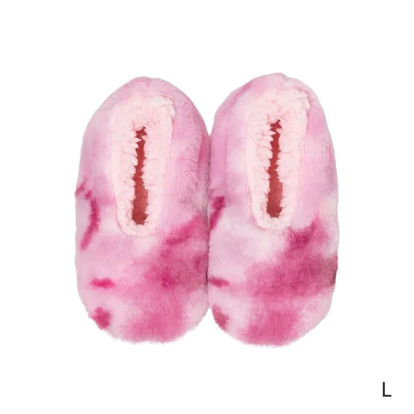Snuggups Kids Tie Dye Pink Slippers Large