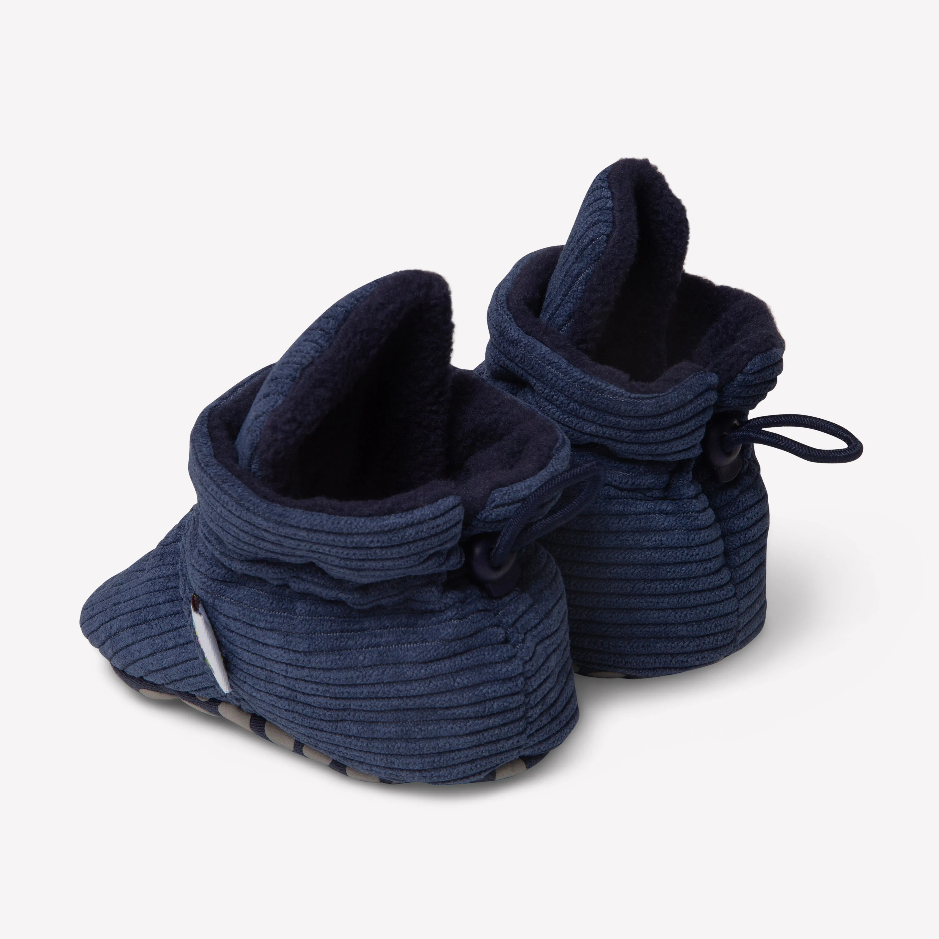Stay-on, Non-Slip Bootie - Perfect pram Slipper or Baby Carrier boot - Navy