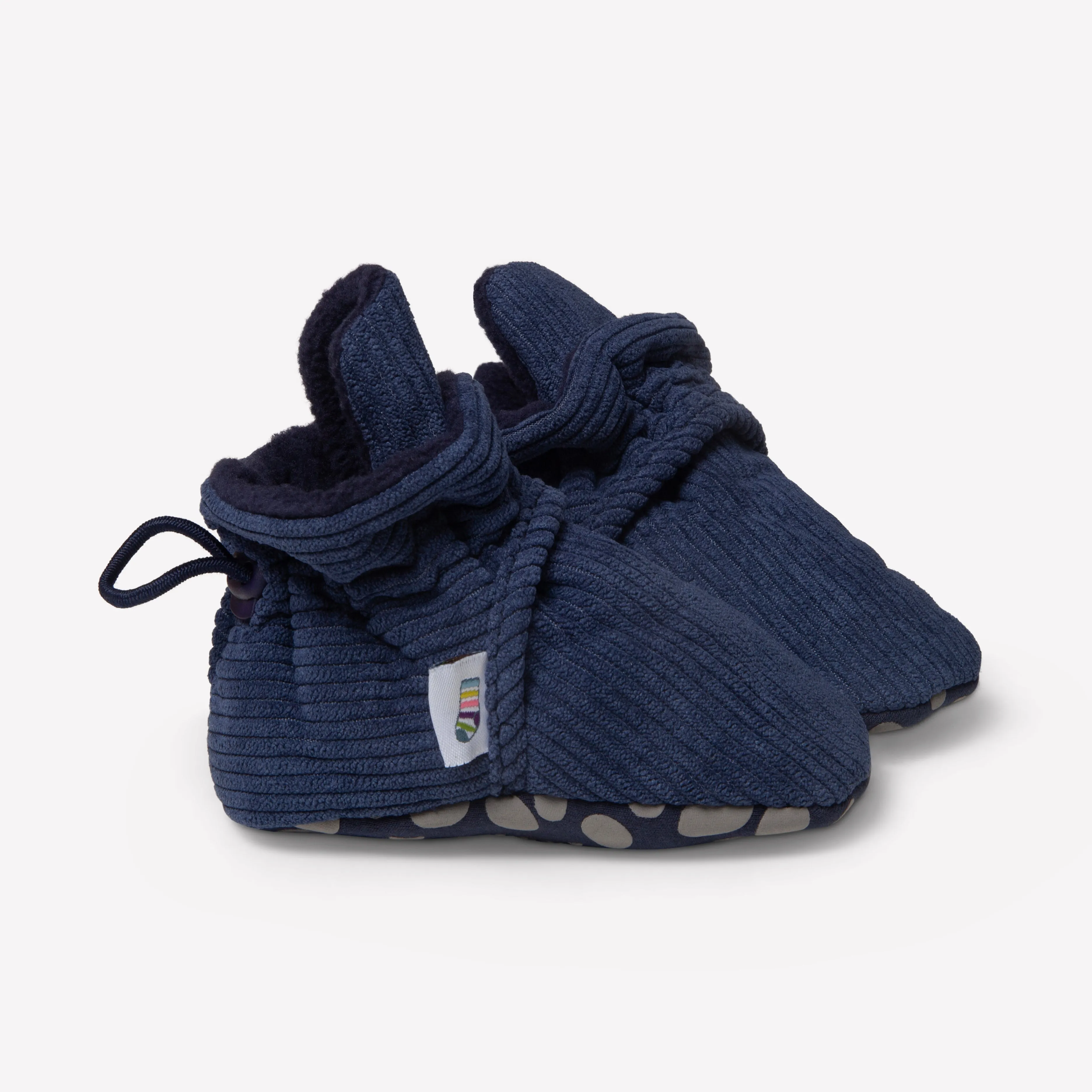 Stay-on, Non-Slip Bootie - Perfect pram Slipper or Baby Carrier boot - Navy