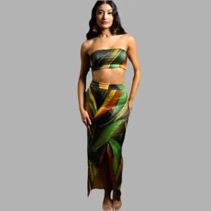 Sunset Palms 2 Piece Skirt Set